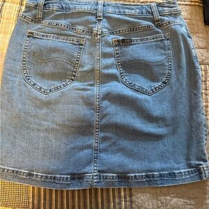 Jean mini skirt 
Shirt liner inside